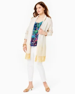 Tatum Long Fringe Hem Cardigan -Lilly Pulitzer Shop 24439 goldmetallic a5 sf