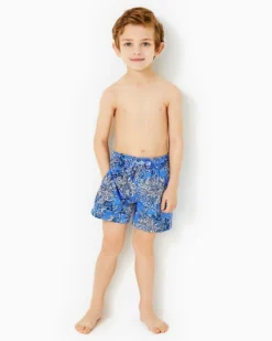 Lilly Pulitzer X Southern Tide Boys Junior Printed Swim Trunk -Lilly Pulitzer Shop 551028 bocabluecrocandlockitsoutherntide a2 sf