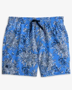 Lilly Pulitzer X Southern Tide Boys Junior Printed Swim Trunk -Lilly Pulitzer Shop 551028 bocabluecrocandlockitsoutherntide a4 sf