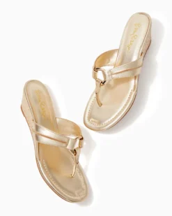 McKim Wedge Sandal -Lilly Pulitzer Shop 80719 goldmetallic a3 sf